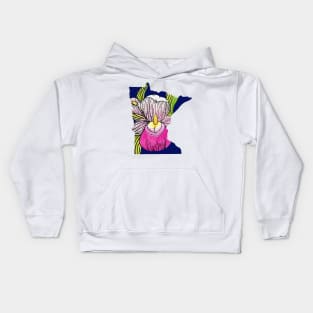 Minnesota State Flower Kids Hoodie